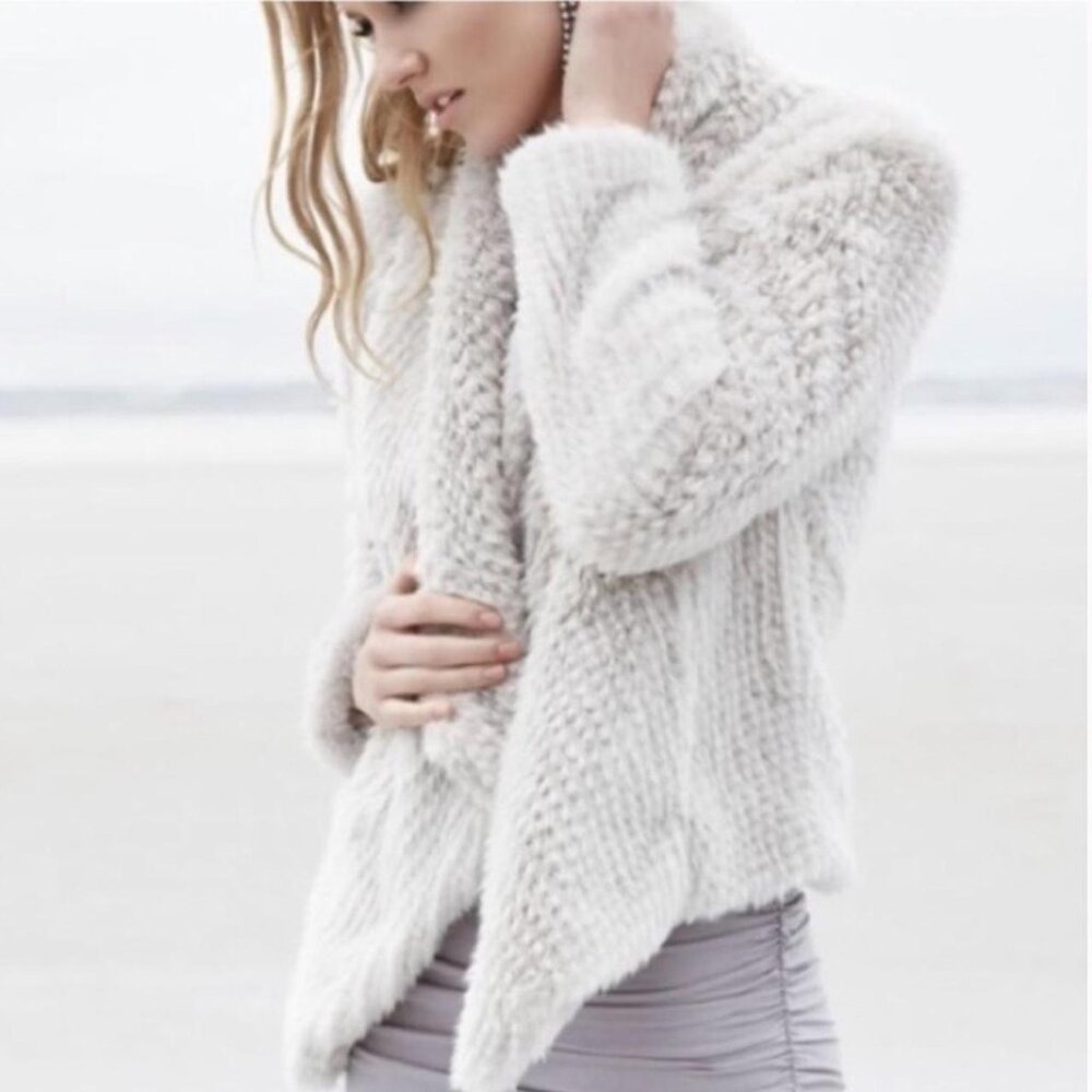 Bardot Faux Fur Waterfall Jacket
